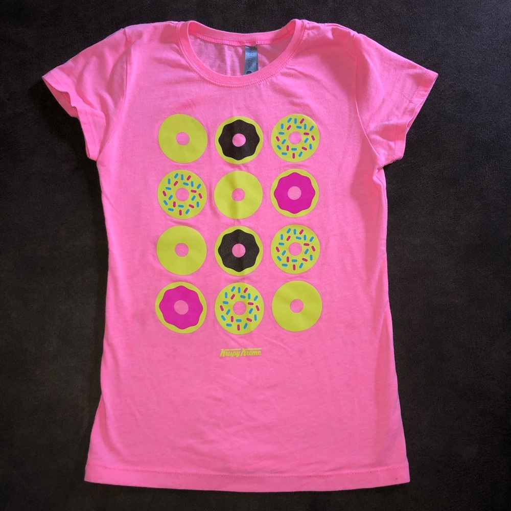 Girls Krispy Kreme Pink T-shirt Size Large 10-12
